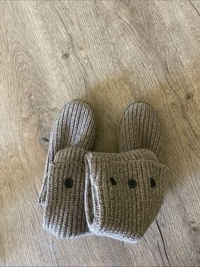 UGG Women's Knit Fold-Over Ankle Booties - Taupe